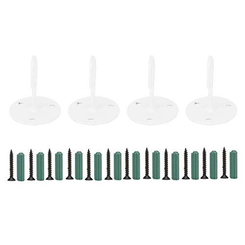 LIYJTK Metall Deckenhaken Wandmontage Haken 4PCs für Laternen Blütentöpfe Wind Glocken im Innenbereich im Freien (Weiß) von LIYJTK