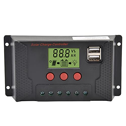 LIYJTK PWM LCD Solar Lader Controller 12V 24 V 10A Batterieladungsregler mit 2 USB -Anschluss unterstützt 3 Arten von Batterien für Zuhause und Industrie von LIYJTK