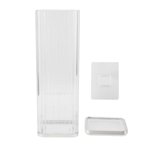 LIYJTK Plastikkleber Einweg -Pappbecher -Spender Wand montiert automatisch einverrückte Tassenspender Abdeckung für Home Office Commercial (Transparentes Silber) von LIYJTK