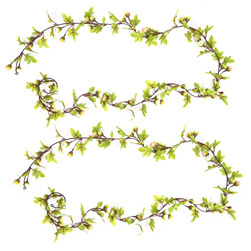 LIYJTK Rattan Blumen girlande hängende künstliche Bastel dekorationen Weiß mit Hellrosa geeignet für Hochzeits feier Heim dekor LIYJTK Rattan Blumen girlande hängende künstliche Bastel dekorationen Weiß mit Hellrosa geeignet für Hochzeits feier Heim dekor von LIYJTK