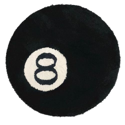 LIYJTK Schwarzer Shag -Fläche Teppiche bequemer Berühren Sie Nicht schlupfbarer Teppich 31.5x31.5in für Schlafzimmer Wohnzimmer von LIYJTK
