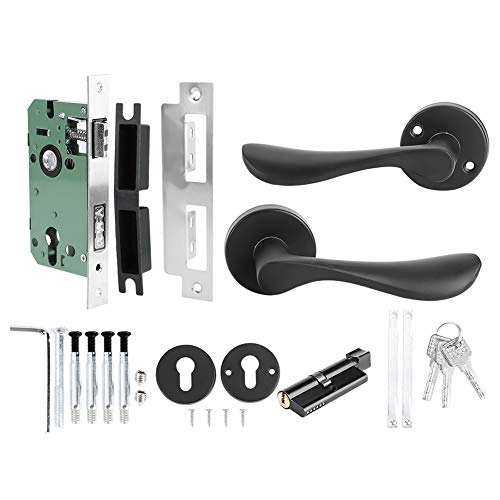 LIYJTK Space Aluminium Türschloss Set Keyed-verriegelter Türgriff Hebel Hardware Zubehör für Innen tür LIYJTK Space Aluminium Türschloss Set Keyed-verriegelter Türgriff Hebel Hardware Zubehör für Innen tür von LIYJTK