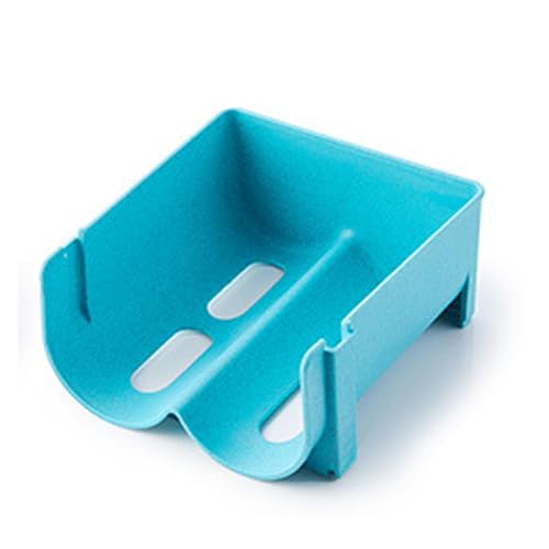 LIYJTK Stapelbare Weinwasserflaschenregalhalter Platz sparen Anti -Schlupf Hohlboden Weinregal Lagerorganisator für Kühlschrank (Blau) von LIYJTK
