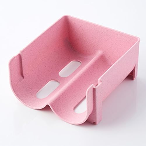 LIYJTK Stapelbare Weinwasserflaschenregalhalter Platz sparen Anti -Schlupf Hohlboden Weinregal Lagerorganisator für Kühlschrank (Rosa) von LIYJTK