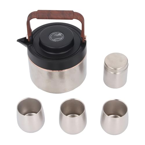LIYJTK Ti -Teekanne mit 120 ml Teetassen 200 ml Tee Kanister 1000 ml Isolierter Teekanne mit Infuser Hitzebeständigem Griff rostbricht für Home Office LIYJTK Ti -Teekanne mit 120 ml Teetassen 200 ml Tee Kanister 1000 ml Isolierter Teekanne mit Infuser Hitzebeständigem Griff rostbricht für Home Office von LIYJTK