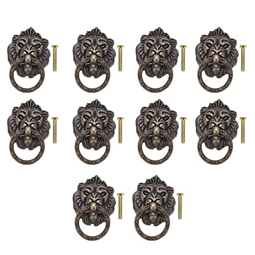 LIYJTK Tierkopfform Zinklegierung Vintage Möbelgriffe für Schubladen und Schmuckschachtel Grün Bronze LIYJTK Tierkopfform Zinklegierung Vintage Möbelgriffe für Schubladen und Schmuckschachtel Grün Bronze von LIYJTK