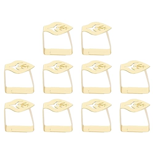 LIYJTK Tischdecke Clips aus Edelstahlblattstil Multi -Funktion Family Party Cafe (Gold) von LIYJTK