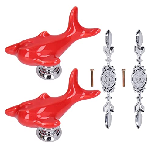 LIYJTK Zinklegierung langlebiger Schrankgarderobe Schublade Pull für Hausmöbeldekoration rot (1077D Red Dolphin) von LIYJTK