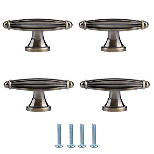 LIYJTK Zinklegungsschublade Pull Griff Möbel Hardware -Teile Set von 4 für Küchenschränke Retro Bronze Chic Design von LIYJTK
