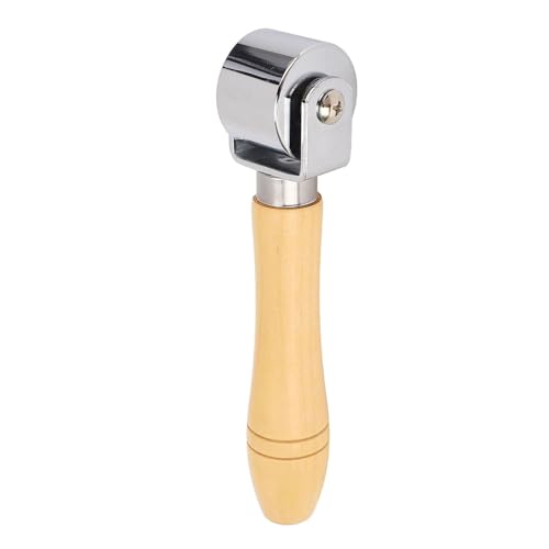 Lederrolle Presse Naht Rolling Bastelkleber Laminierwerkzeug Edelstahl -Holzgriff für Handwerker (S 2,5 cm) von LIYJTK
