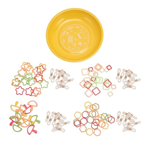 Magnetische Pin Dish Nähschüssel Kissen halter mit Stich marker für Kunst handwerk Heim Edelstahl Eisen (Gelb) von LIYJTK
