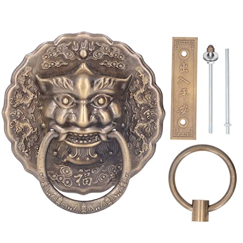 Messing Heavy Dut Door Knocker Bronze Chinesische antike Pull Ring 2 -Seiten -Installation für Doppeltür von LIYJTK