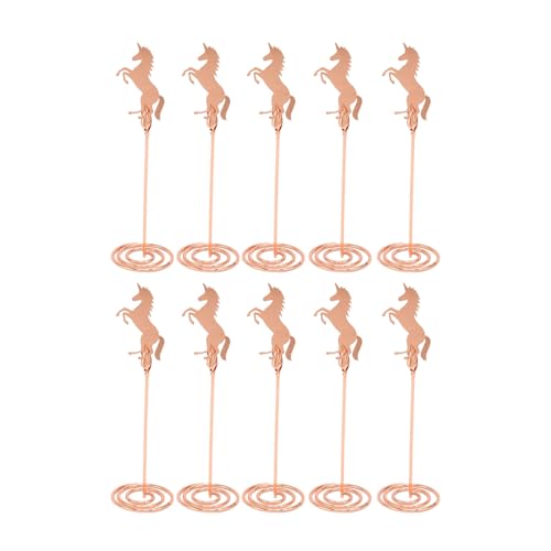 Metal Horse Form Place -Kartenhalter für Hochzeiten Bankette Partys Babypartys, 10 Set von 10 von LIYJTK