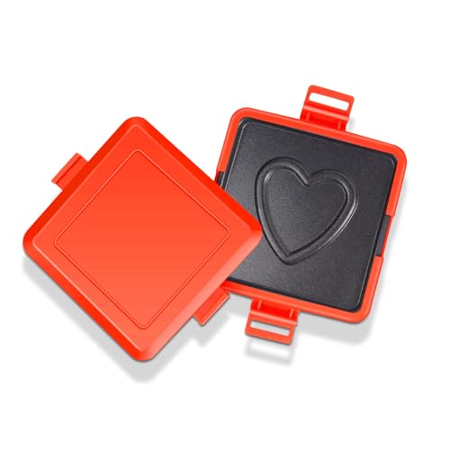 Mikrowelle Silikon Metall -Sandwich Panini Maker Grill Tablett Herzmuster Kochen Frühstücksanzug für diejenigen unterwegs (Verrotten) von LIYJTK