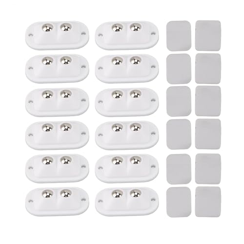 Mini Caster Wheels Selbstkleber Doppelperle ruhig bewegt 360 Grad Rotation Klebrehrolle Rettung für Küchengeräte Möbel (Weiß) von LIYJTK