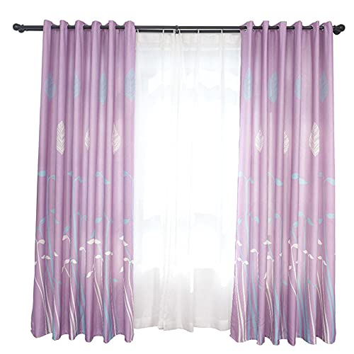 Polyester Fenster Vorhang Schatten Schlafzimmer Wohnzimmer Küche Lila Blau 1 * 2,7 m 3.28 * 8,86ft (Lila) von LIYJTK