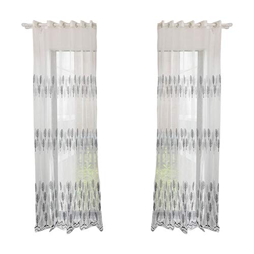 Polyester Fenstervorhang Bräuel atmungsaktiv blockieren Sonnenlicht für Schlafzimmer Wohnzimmer Blaues Grün Khaki 1 * 2,5 m (Blau) von LIYJTK