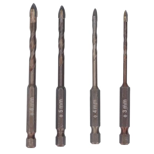 Professionelles Mauerwerk Bohrer Bit Set Glas Keramikfliesen Spiegel Blumentopf Holz Brick Marmor Eisenplatte 4pcs Betonbohrer Bit Set Set Set von LIYJTK