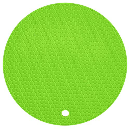 Runde Formmatte verdickte Silikon -Placemat -Mikrowellenofen -Matten -Wärme -Isolierungspad für Esstischküche (Grün) von LIYJTK