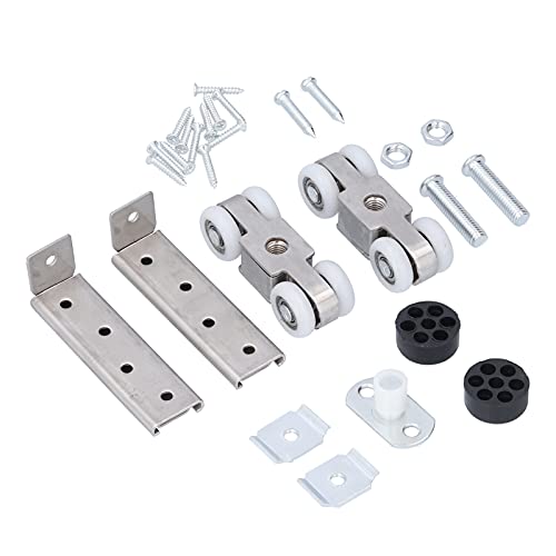 Schiebetür schaufel 304 Edelstahl Stumm 2 Löcher Stauch Schiebetür Roller Sicher Stabile Schiebetür Hardware Home Office von LIYJTK
