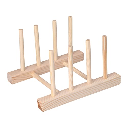 Schüsselplatte Leichter tragbarer haltbarer Kiefernholzregal Kompakter Raum (3 Gitter 18cm) von LIYJTK