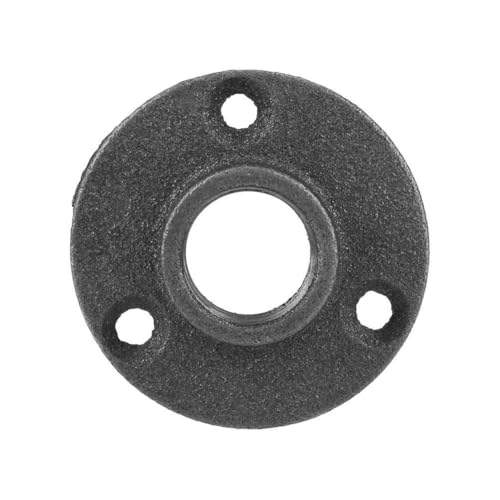 Schwarzer formbarer Eisenbodenflansch hohe Kraft Haltbar antike Wandhalterung für industrielle Stildekoration (DN20 3/4 "") von LIYJTK