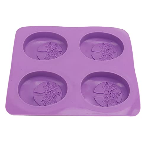 Seifenform Silikonmaterial lila 4 Muster Flexible einfache Demolding DIY Oval Form Formen für Seifenherstellung Kerzen Schokoladenkuchen Seifenform Silikonmaterial lila 4 Muster Flexible einfache Demolding DIY Oval Form Formen für Seifenherstellung Kerzen Schokoladenkuchen von LIYJTK