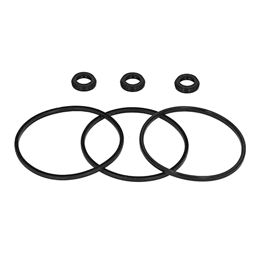 Silikondichtung Dichtungsring Ersatzteile Mixer Deckelzubehör für die Prävention von Juicer Cup Lecks [Küchenbrauen] Pack von 2 Schwarz (Versiegelungsring/6PCS) von LIYJTK
