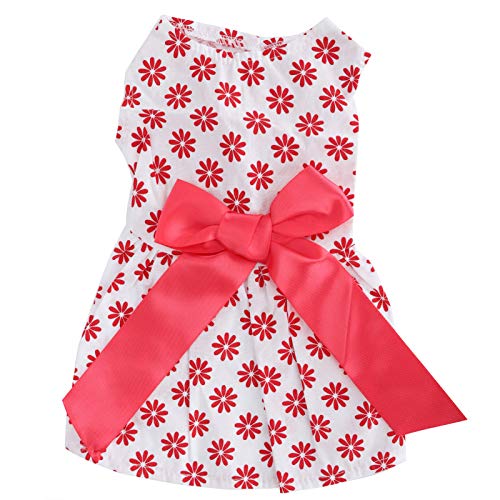 Sommer niedlicher Hundekleid ärmellose Rock mit Bowknot für Mädchen Polyester (Xs) von LIYJTK