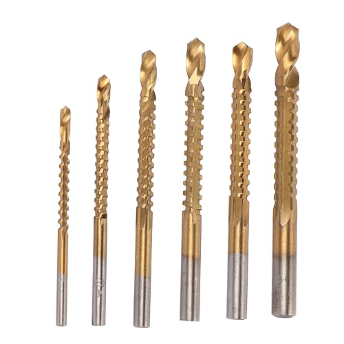 Spiralsägen-Bohrer-Bit-Premium HSS gezackt Seitenschneidemaschinen-Bohrer Set Holz Metall Plastik Kit 3-8 mm Innen im Freien von LIYJTK