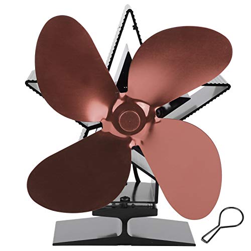 THERMISCHER WÄRME GESTÄRKT HOLZ FAN KEUERPLATZ ZUBEHÖRUNGS WÄRME VERTEILUNG FÜR HEISSE LUFT KIRKULATION GEEIGNET (Bronze) von LIYJTK