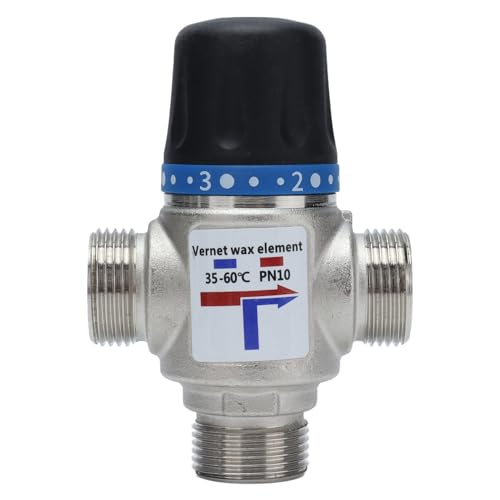Thermostatisches Mischventil Automatisches Temperaturregelgerät großes Flussmischventil für häusliche Warmwasser (G3/4 ") von LIYJTK