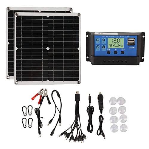 Tragbares Solarpanel -Kit 50W mit Dual USB -Ausgangsmonokristallin -Silizium für Outdoor -Aktivitäten von LIYJTK