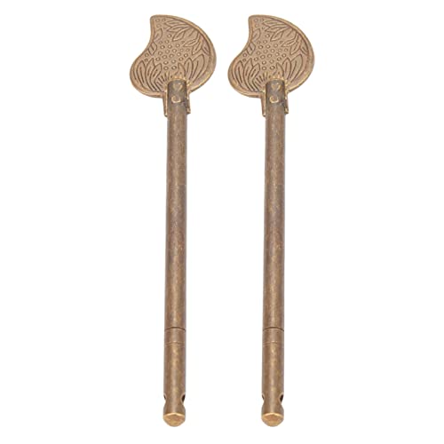 Türverriegelungsverriegelungsstift Vintage Messing Blattstil Bolt Set für Schrank 2 Stcs Türverriegelungsverriegelungsstift Vintage Messing Blattstil Bolt Set für Schrank 2 Stcs von LIYJTK