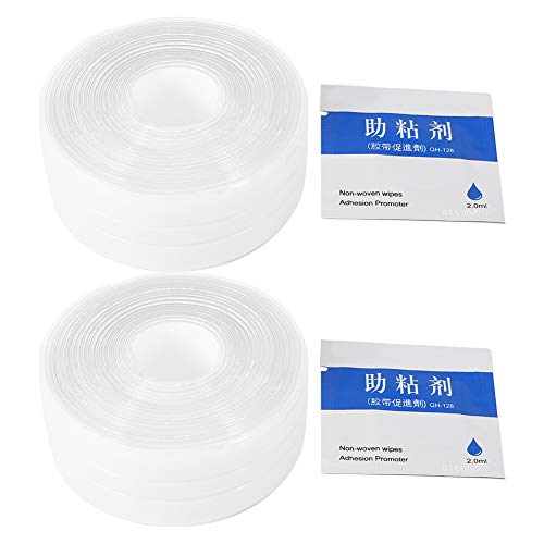 Versiegelungsstreifen Keulenklebeband Küchenspüle Badezimmer Toilette weiße PVC Acryl 38 mmx3,2m von LIYJTK