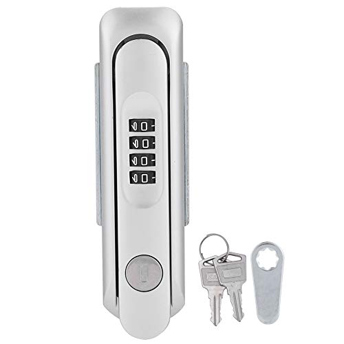 Zink -Legierungs -Kabinett Passwort sperren Sicheres Home Office Access -Kommunikationsdatei Sicherheit Silber Schwarzer Schranktür (Silber) von LIYJTK