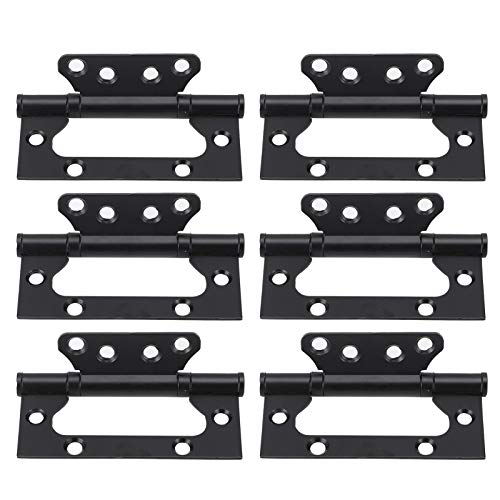 Zinklegierung flach offenes Stummschaltscharniere Fenster Hardware schwarz 3Set für Türmöbel von LIYJTK