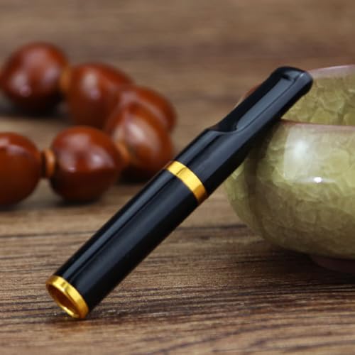 Zigarettenhalte Unisex mit Metallfilter tragbarer Tabakfilterhalter, Zigarettenspitze Filterung Zigarettenspitze Rauch Tabak Filter Reinigen Wiederverwendbare Tabak Teer Asche Filterhalter (Black) von LIYYSOU
