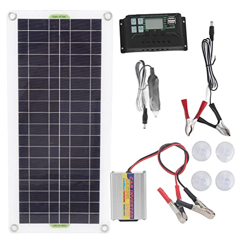 30W Solarladungstafel 220W Solar Wechselrichter Batterie Ladegerät Camping Wanderwanderungssystem Marine Greenhouse Motorcycle (100a) von LIZEALUCKY