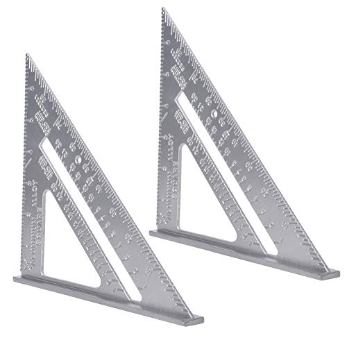 Aluminium -Dreieck -Lineal able Tischler rechtwinkliges Werkzeug Holzbearbeitungs -Protraktor 7inch 2pcs von LIZEALUCKY