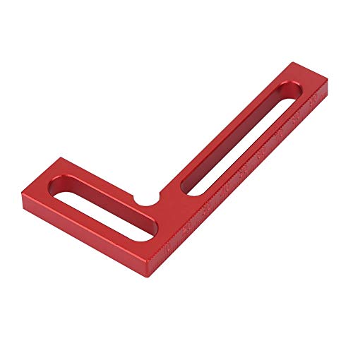 Aluminiumlegierung 90 Grad Positionierungslineer Holzbearbeitung quadratisch rot 10 * 5 * 0,8 cm von LIZEALUCKY