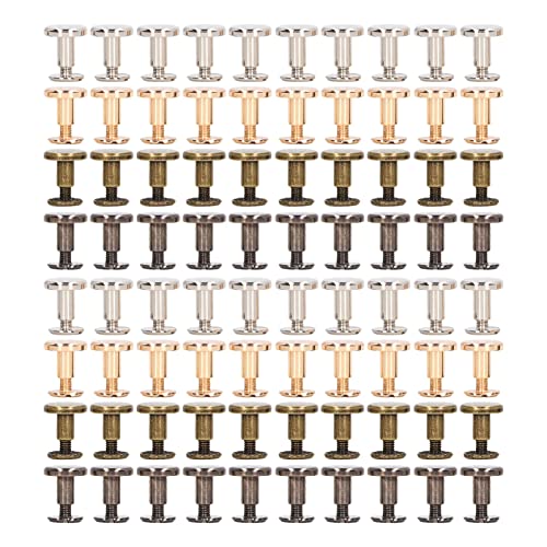 Buchbindungsschraube hohe Härte glatte Oberflächen Metall Chicago -Schrauben für DIY -Kunstlederhandwerk 80 PCs 9.5 x 8 mm Buchbindungsschraube hohe Härte glatte Oberflächen Metall Chicago -Schrauben für DIY -Kunstlederhandwerk 80 PCs 9.5 x 8 mm von LIZEALUCKY