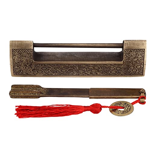 Chinesisches antikes Schloss Retro klassisches Muster Messing Vorhängeschloss für Geschenkboxen Schränke Chinesisches antikes Schloss Retro klassisches Muster Messing Vorhängeschloss für Geschenkboxen Schränke von LIZEALUCKY