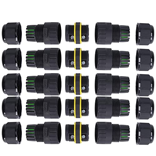 IP68 Wasserdichter Stecker 3-poliger Durchgangs-Stromanschluss für den Außenbereich, 5 Stück für 9–12 mm IP68 Wasserdichter Stecker 3-poliger Durchgangs-Stromanschluss für den Außenbereich, 5 Stück für 9–12 mm von LIZEALUCKY