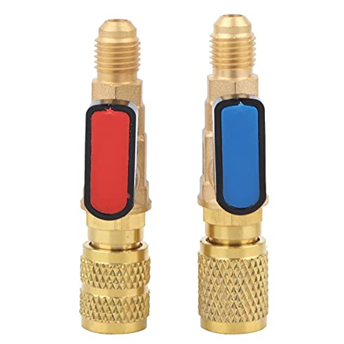 Klimaanlagen-Kältemittel-Kugelhahn-Adapter, 1/4" 5/16" Messing HVAC A/C Kugelhahn mit gerader Absperrung für R134A R22 R12 R410A Auto-Service-Werkzeug Füllschlauchadapter Kugelhahn-Werkzeug Klimaanlagen-Kältemittel-Kugelhahn-Adapter, 1/4" 5/16" Messing HVAC A/C Kugelhahn mit gerader Absperrung für R134A R22 R12 R410A Auto-Service-Werkzeug Füllschlauchadapter Kugelhahn-Werkzeug von LIZEALUCKY