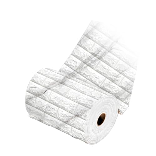 LIZEALUCKY 3D-Tapete, selbstklebende 3D-Tapete, 50 cm, Breite Isolierung, Steinoptik, selbstklebende Wandpaneele für Schlafzimmer, 3D-Optik, Weiß Jazz, 10 m LIZEALUCKY 3D-Tapete, selbstklebende 3D-Tapete, 50 cm, Breite Isolierung, Steinoptik, selbstklebende Wandpaneele für Schlafzimmer, 3D-Optik, Weiß Jazz, 10 m von LIZEALUCKY