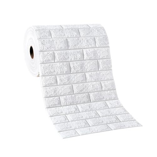 LIZEALUCKY 3D-Tapete, selbstklebende 3D-Tapete, 50 cm Breite, Steinoptik, Wandpaneel, selbstklebend, 3D-Wandpaneele für Schlafzimmer, Weiß, 5 m LIZEALUCKY 3D-Tapete, selbstklebende 3D-Tapete, 50 cm Breite, Steinoptik, Wandpaneel, selbstklebend, 3D-Wandpaneele für Schlafzimmer, Weiß, 5 m von LIZEALUCKY