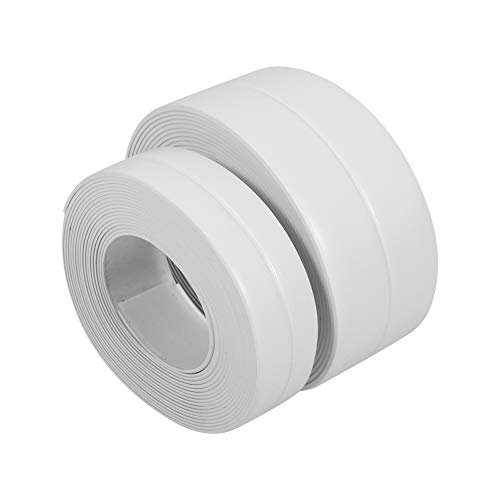 LIZEALUCKY Bad- und Küchendichtband Dichtband PVC Selbstklebendes Badewannen- und Wanddichtband Duschfliesen Waschbeckenrand Dekordichtstoff(38mm*3.2M-Weiß) von LIZEALUCKY