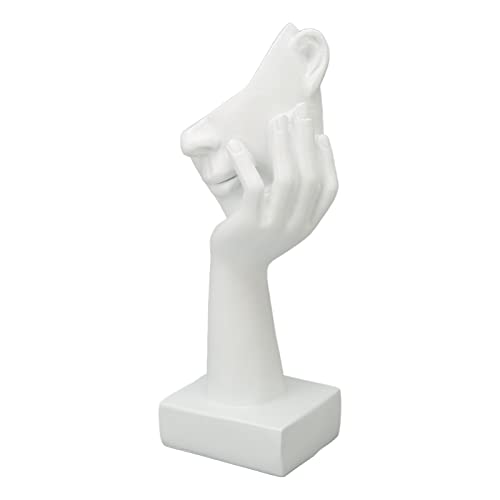 LIZEALUCKY Denker Gesicht Statue Elegantes Harz Skulptur künstlerisches Dekor Schlafzimmer Wohnzimmer Büro Desktop Weiß weiß von LIZEALUCKY