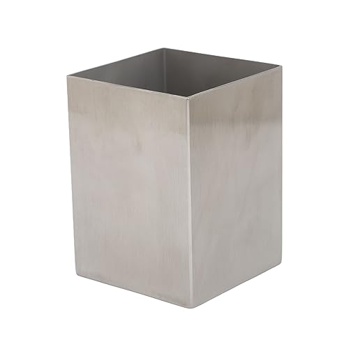 LIZEALUCKY Edelstahl -Stifthalter Langable Dicker Bleistiftbecher für Büro Schlafsaalschule Desktop (Silber) von LIZEALUCKY